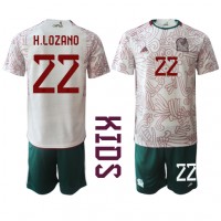 Camisa de time de futebol México Hirving Lozano #22 Replicas 2º Equipamento Infantil Mundo 2022 Manga Curta (+ Calças curtas)